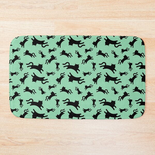 Item preview, Three-Legged Cats (Black on Green) designed and sold by Smol Poro.