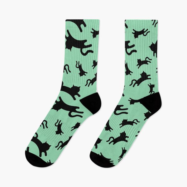 Item preview, Three-Legged Cats (Black on Green) designed and sold by Smol Poro.