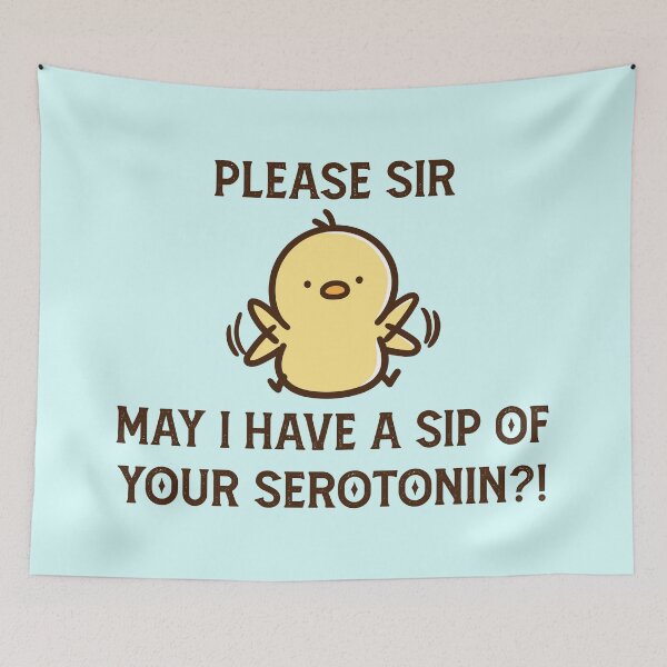 Item preview, Please Sir Sip Of Serotonin Funny T-Shirts Hoodies Humorous Tees Depression Anxiety Depressed OCD Mental Health designed and sold by ChronicillnessT.