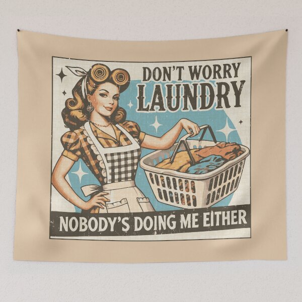 Item preview, Funny Vintage Laundry Quote – Retro Housewife Humor designed and sold by Aredbox.