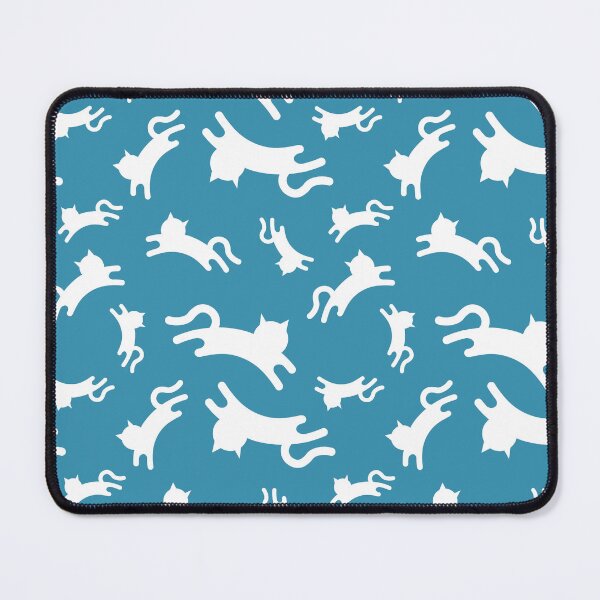 Item preview, Three-Legged Cats (White on Blue) designed and sold by Smol Poro.