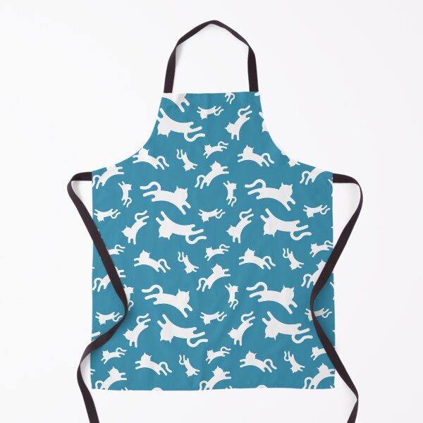 Artikelvorschau, Dreibeinige Katzen (Weiß auf Blau) entworfen und verkauft von Smol Poro.