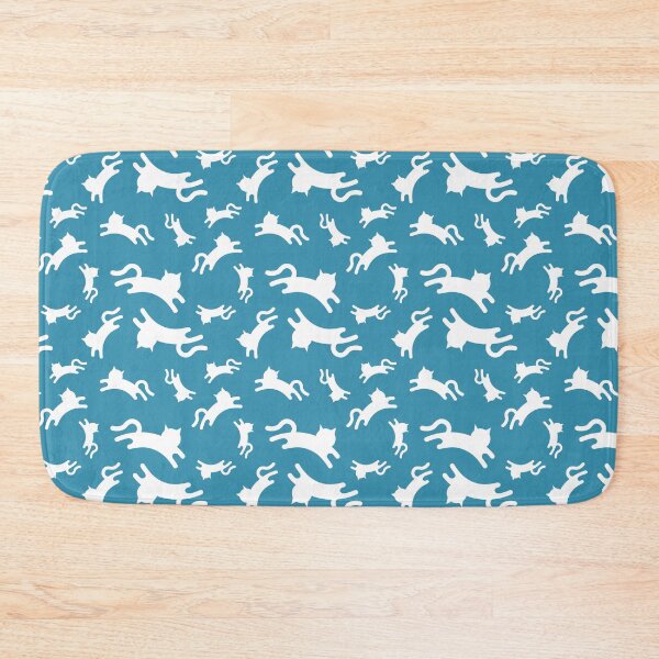 Item preview, Three-Legged Cats (White on Blue) designed and sold by Smol Poro.