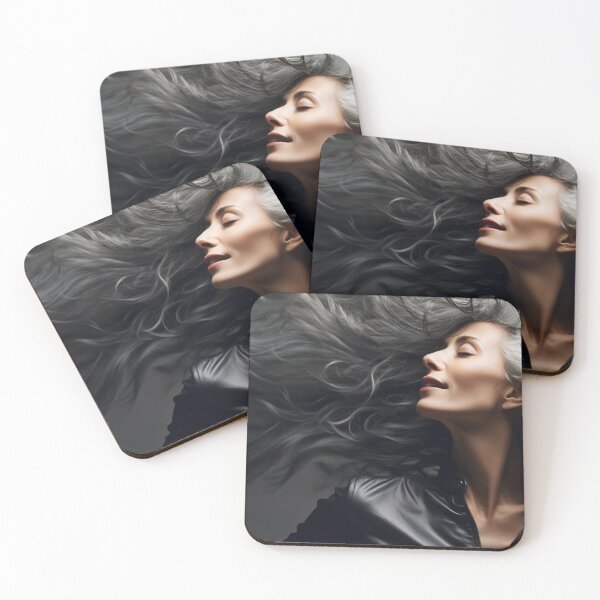 Item preview, Elegant Mature Woman with Windblown Hair designed and sold by anytka.