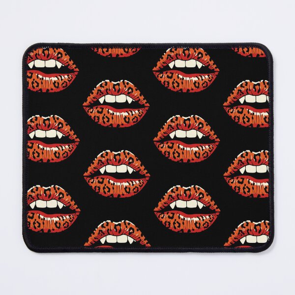 Item preview, Vampire leopard print lips designed and sold by Tw1nsAIArt.