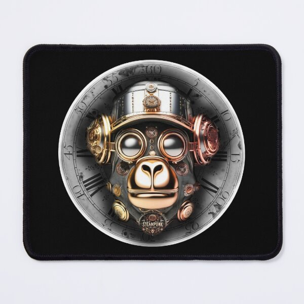 Item preview, Steampunk retro style Chimpanzee monkey designed and sold by Drone-tees.