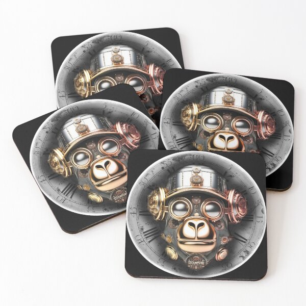 Item preview, Steampunk retro style Chimpanzee monkey designed and sold by Drone-tees.