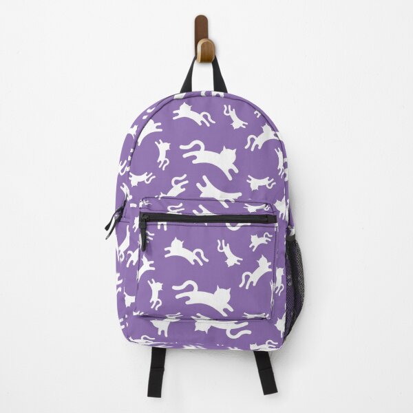 Item preview, Three-Legged Cats (White on Purple) designed and sold by Smol Poro.
