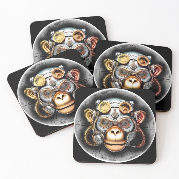 Item preview, Steampunk retro style Chimpanzee monkey designed and sold by Drone-tees.