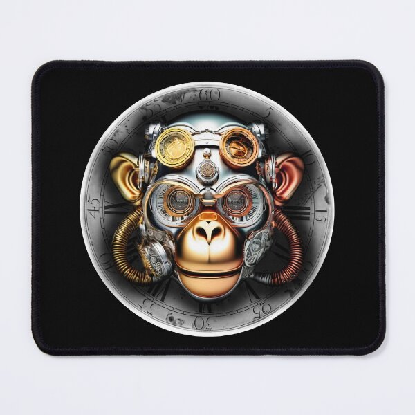 Item preview, Steampunk retro style Chimpanzee monkey designed and sold by Drone-tees.