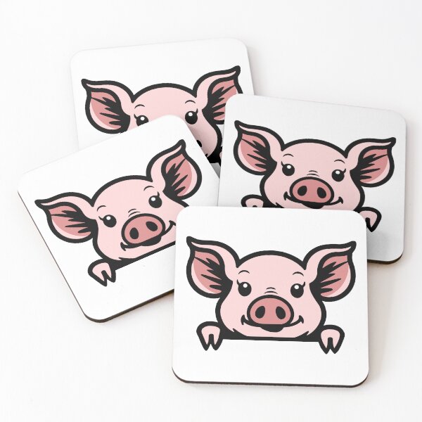 Item preview, Peeking Pig Cute Farm Animal designed and sold by theartfulaspie.