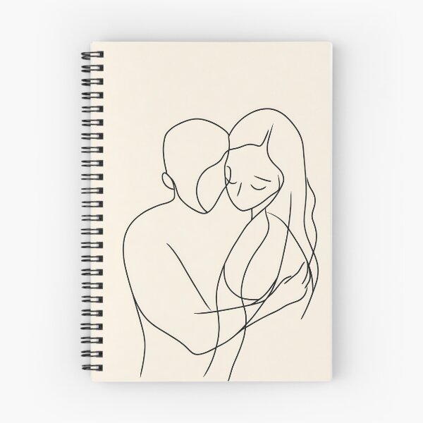 Item preview, Couple in line art embrace designed and sold by anytka.