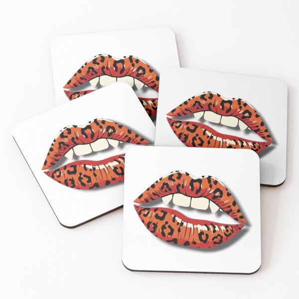 Item preview, Vampire leopard print lips designed and sold by Tw1nsAIArt.