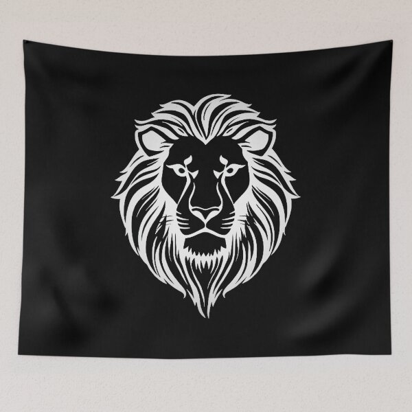 Item preview, White lion head designed and sold by ImagineItNow.