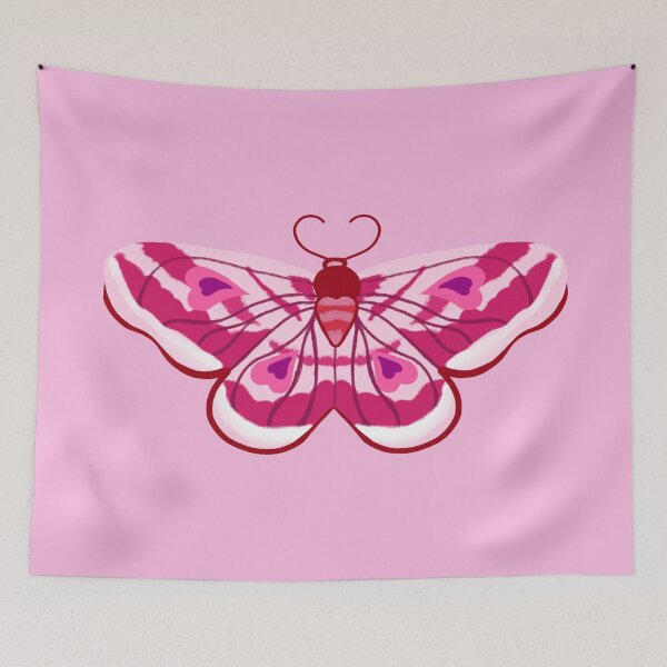 Item preview, Valentine's pink moth designed and sold by deluluwizard.