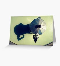 Pot Calling The Shadow Black Greeting Card