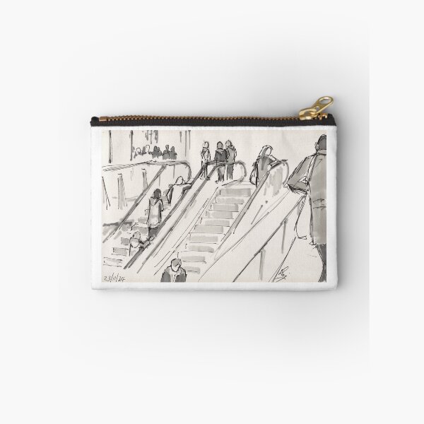 Item preview, People on escalator drawing designed and sold by MikeJory.