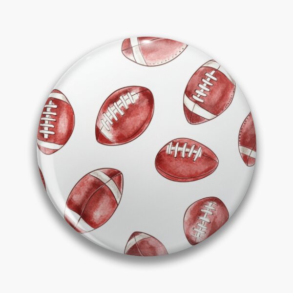 Item preview, American Footballs in Watercolor Pattern designed and sold by Dewdrop & Fern.