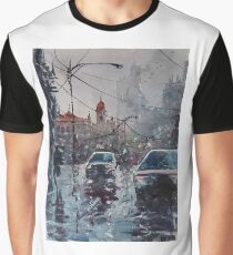 Streetscape watercolor Graphic T-Shirt