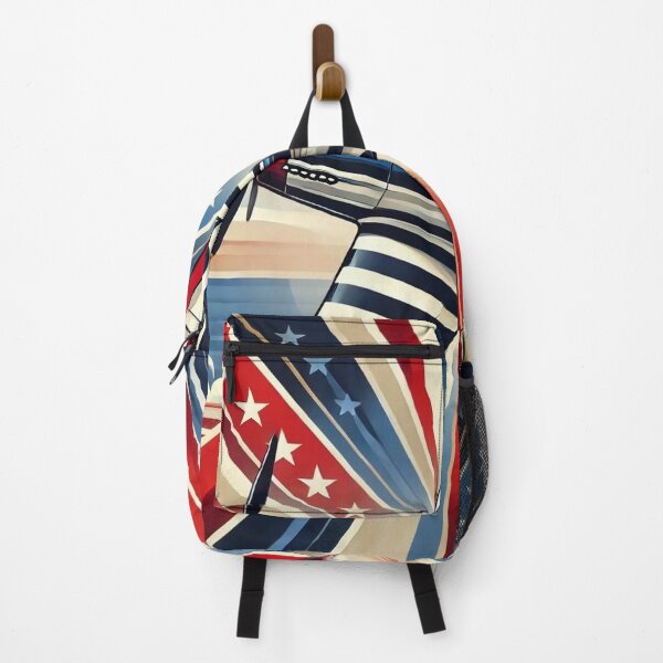 Item preview, "Art Deco WWII Fighter Plane – Vintage Aviation Poster with American Patriotism" designed and sold by ilconte87.