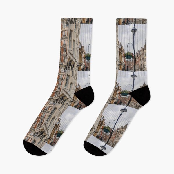 Item preview, UK. England. London. Street. Lamppost with the Basket of Flowers. designed and sold by vadim19.