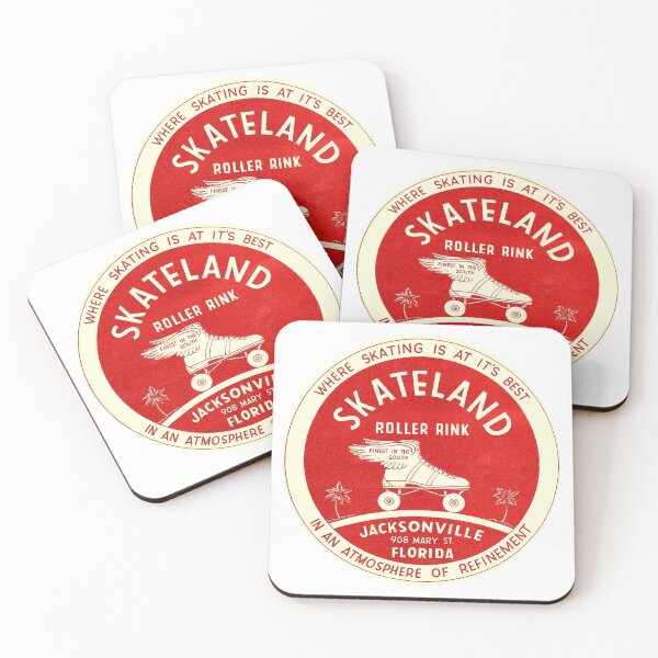 Item preview, Skateland Roller Rink Jacksonville Florida Roller Skating Rink Sticker Decal Label Design 2 designed and sold by tislord.