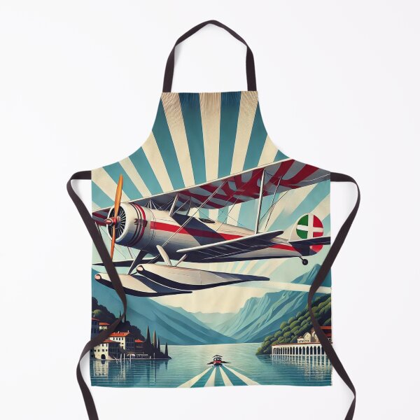 Item preview, Art Deco Italian Racing Seaplane – Vintage Aviation Poster designed and sold by ilconte87.