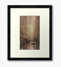 Wet street - Watercolor Framed Print