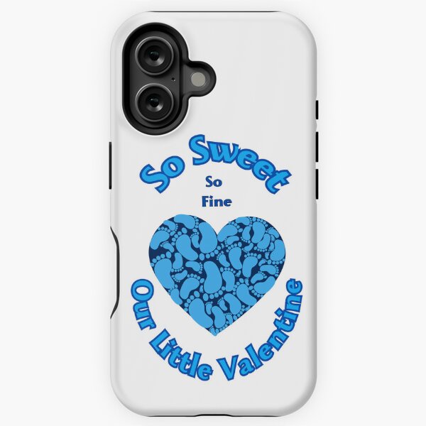 Item preview, Baby Boy Blue Valentine tiny footprints in heart balloon Design designed and sold by DeeDeeDelights.