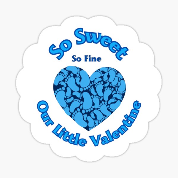 Item preview, Baby Boy Blue Valentine tiny footprints in heart balloon Design designed and sold by DeeDeeDelights.