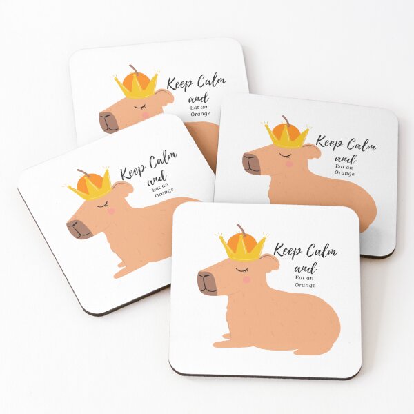 Item preview, Capybara. Keep calm and Eat an orange png designed and sold by KateArt26.