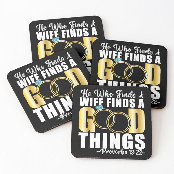 Item preview, He Who Finds A Wife Finds A Good Thing 18:22 Funny Wife, Cool Couple designed and sold by SEKAIHUNTER.