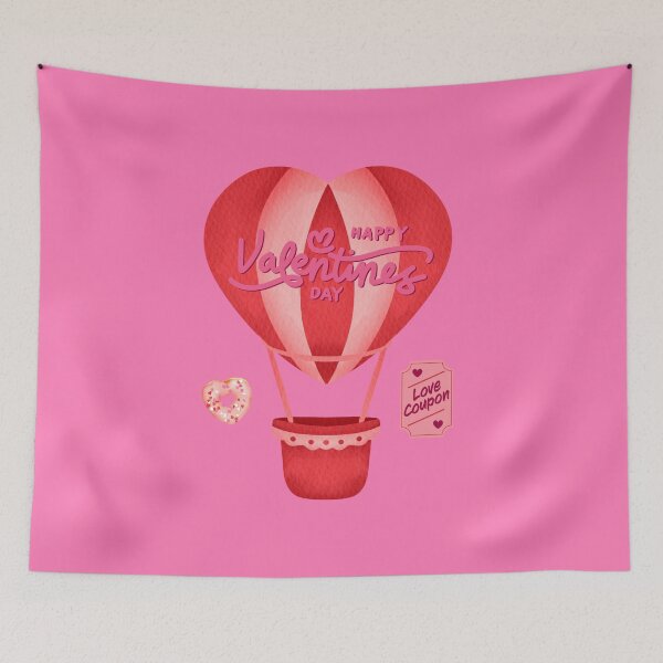 Item preview, Valentine's Day Hot Air Balloon designed and sold by RainsQuillMask.