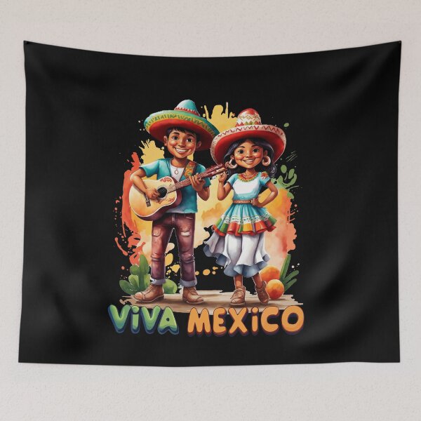 Item preview, Viva Mexico Boy Girl Maracas Guitar Mexican Independence designed and sold by Dressed For  Duty.