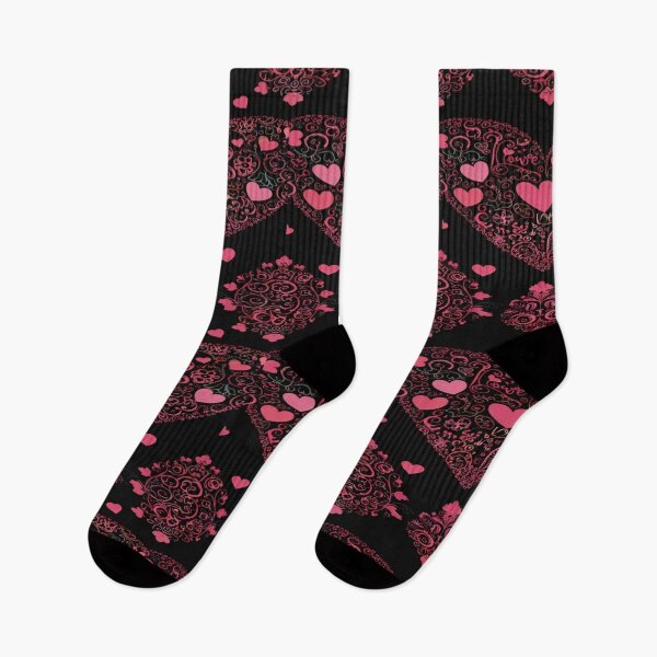 Item preview, valentines art pattern Pink heart on black background Design ,valentine heart ,heart pattern,Valentines Day Pattern,valentines wallpaper designed and sold by Expressions-Sel.