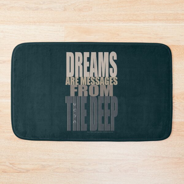 Item preview, DUNE. Dreams Are Messages From The Deep (dark navy blue background) designed and sold by bekksa.