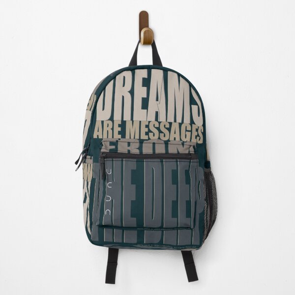 Item preview, DUNE. Dreams Are Messages From The Deep (dark navy blue background) designed and sold by bekksa.