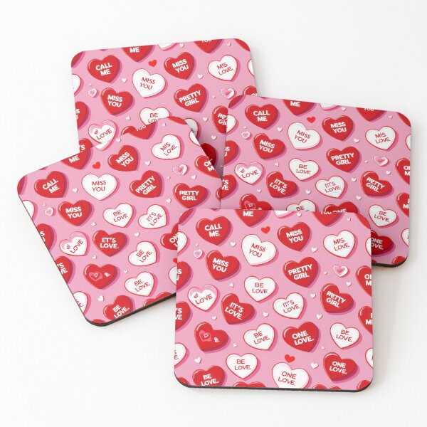 Item preview, valentines art pattern Red and white hearts on a pink background Design ,valentine hearts ,Valentines Day Pattern,valentines wallpaper designed and sold by Expressions-Sel.