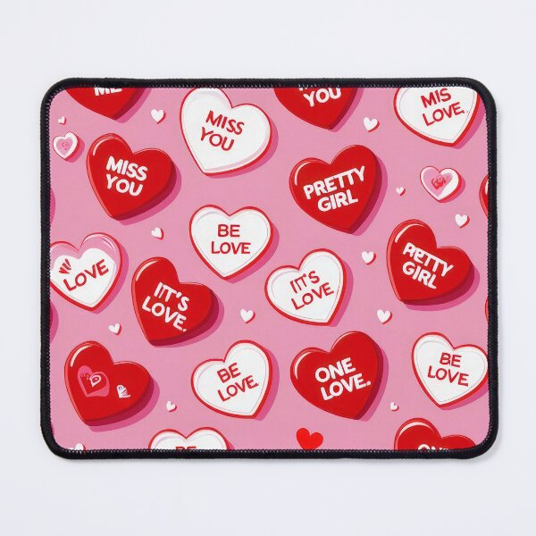 Item preview, valentines art pattern Red and white hearts on a pink background Design ,valentine hearts ,Valentines Day Pattern,valentines wallpaper designed and sold by Expressions-Sel.