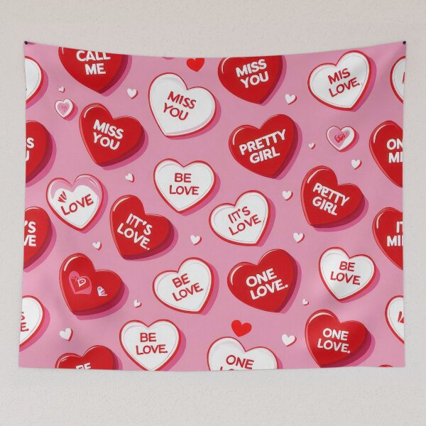 Item preview, valentines art pattern Red and white hearts on a pink background Design ,valentine hearts ,Valentines Day Pattern,valentines wallpaper designed and sold by Expressions-Sel.