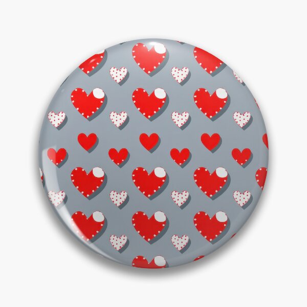 Item preview, valentines art pattern Red and white hearts on a gray background Design ,valentine hearts ,Valentines Day Pattern,valentines wallpaper designed and sold by Expressions-Sel.