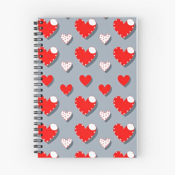 Item preview, valentines art pattern Red and white hearts on a gray background Design ,valentine hearts ,Valentines Day Pattern,valentines wallpaper designed and sold by Expressions-Sel.