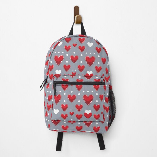 Item preview, valentines art pattern Red and white hearts on a gray background Design ,valentine hearts ,Valentines Day Pattern,valentines wallpaper designed and sold by Expressions-Sel.