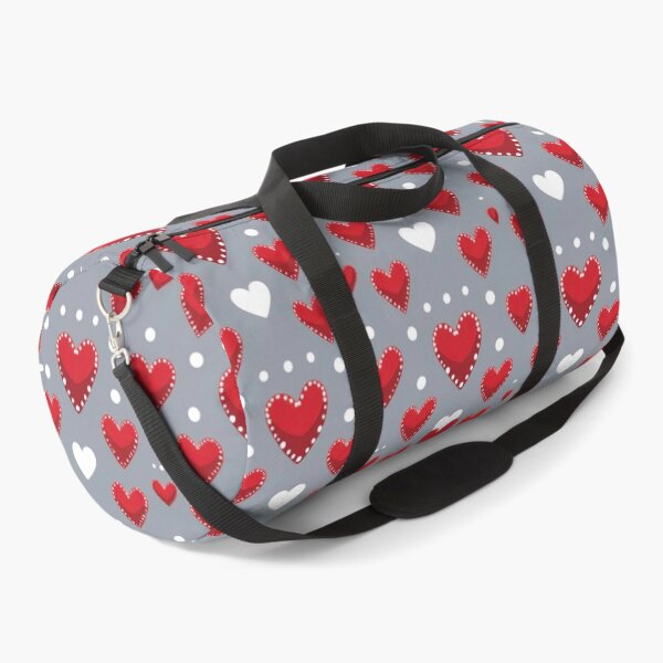 Item preview, valentines art pattern Red and white hearts on a gray background Design ,valentine hearts ,Valentines Day Pattern,valentines wallpaper designed and sold by Expressions-Sel.