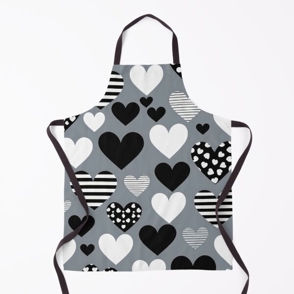 Item preview, valentines art pattern black and white hearts on a gray background Design ,valentine hearts ,Valentines Day Pattern,valentines wallpaper designed and sold by Expressions-Sel.