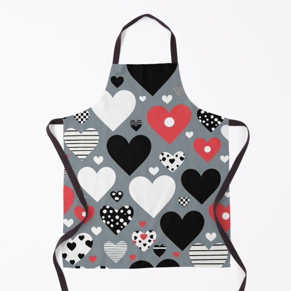 Item preview, valentines art pattern black and Red,white hearts on a gray background Design ,valentine hearts ,Valentines Day Pattern,valentines wallpaper designed and sold by Expressions-Sel.