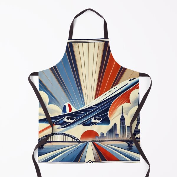 Item preview, Art Deco Concorde – French Aviation Supersonic Travel Poster Over Paris" designed and sold by ilconte87.