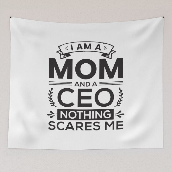Item preview, "Mom & CEO – Leading with Power and Grace" Funny Boss Mom Design designed and sold by ‘Nothing Scares Me’ Store.