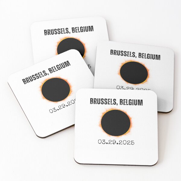 Item preview, Brussels, Belgium Solar Eclipse 2025 03.29.25 astronomy fans designed and sold by snowry.