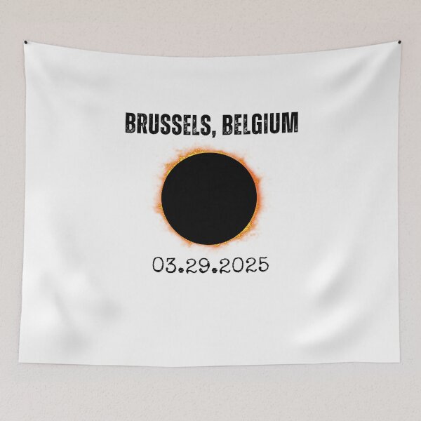 Item preview, Brussels, Belgium Solar Eclipse 2025 03.29.25 astronomy fans designed and sold by snowry.